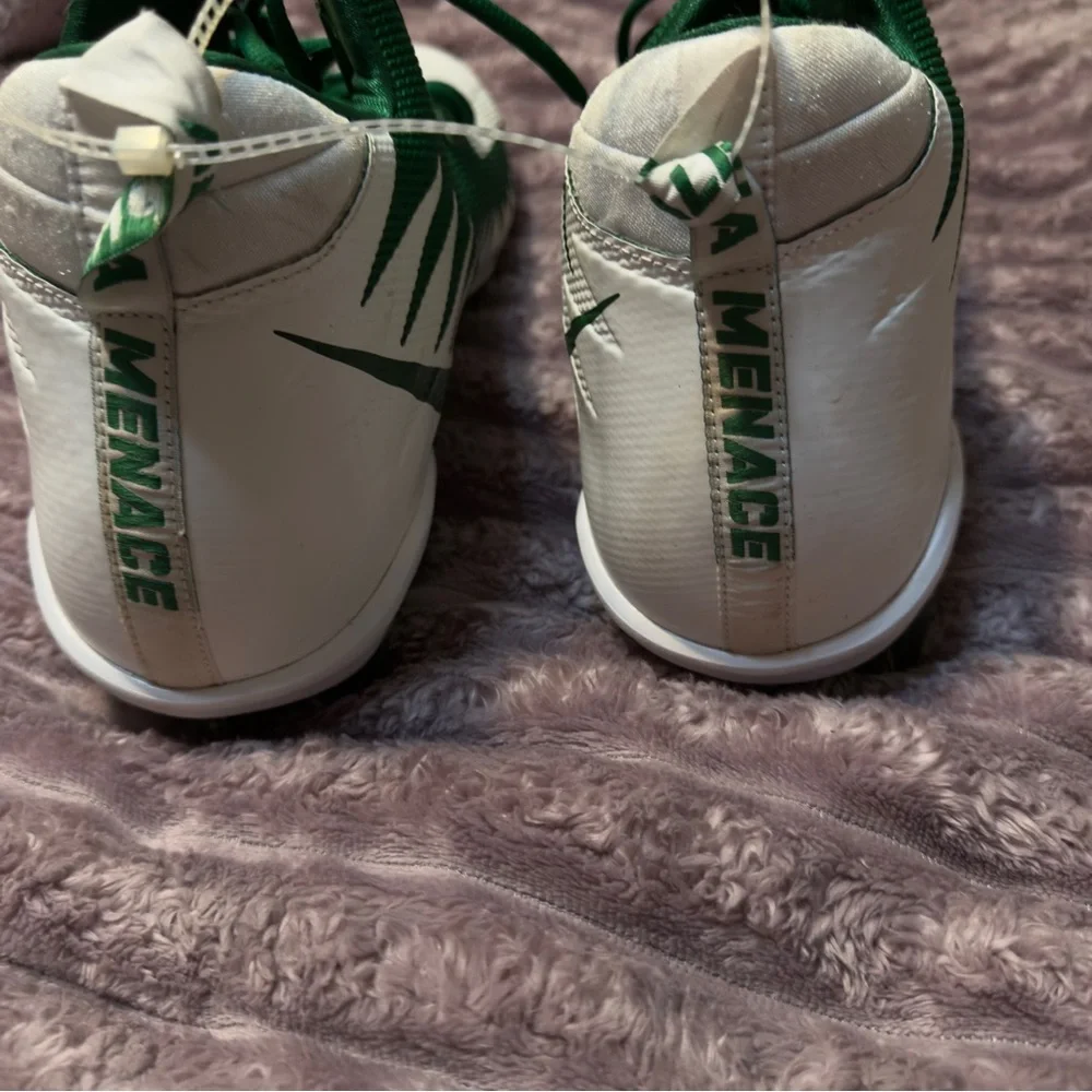 Alpha Menace Pro Mid Pine Green/White Cleats‎   sz 16